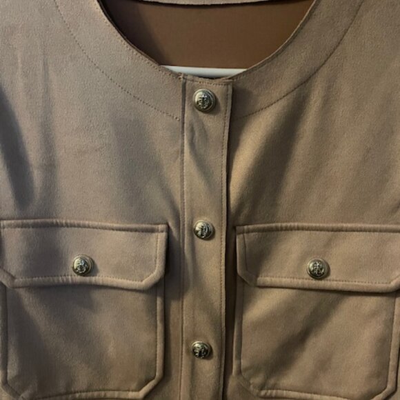 Zara Pink Suede-Like Jacket - Picture 4 of 4